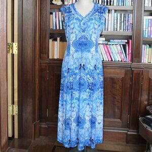 Allison Daley Sleeveless Maxi Dress Paisley Print